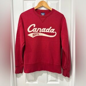Roots Men's Canada Red Crewneck Sweater XS